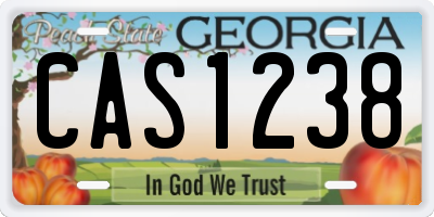 GA license plate CAS1238