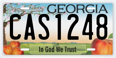 GA license plate CAS1248