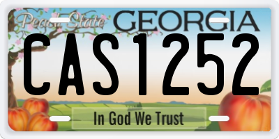 GA license plate CAS1252