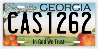 GA license plate CAS1262