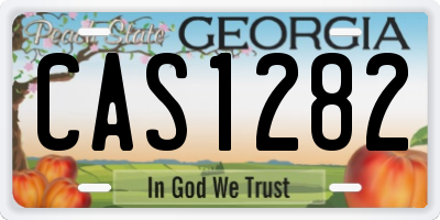 GA license plate CAS1282