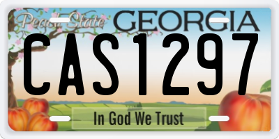 GA license plate CAS1297