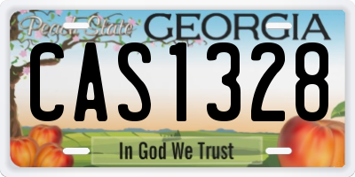 GA license plate CAS1328