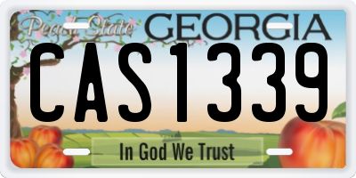 GA license plate CAS1339