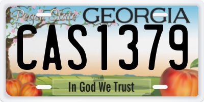 GA license plate CAS1379