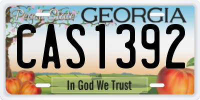 GA license plate CAS1392