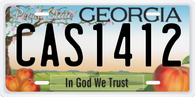 GA license plate CAS1412