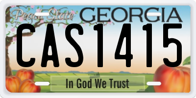 GA license plate CAS1415