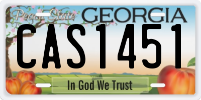 GA license plate CAS1451
