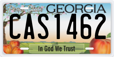 GA license plate CAS1462