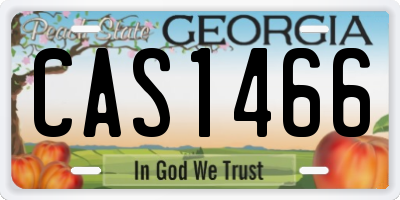 GA license plate CAS1466