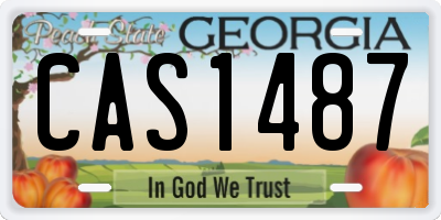 GA license plate CAS1487