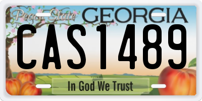 GA license plate CAS1489
