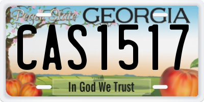 GA license plate CAS1517