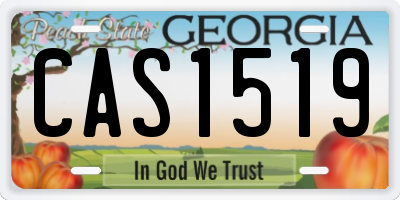 GA license plate CAS1519