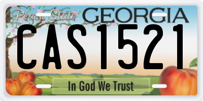 GA license plate CAS1521