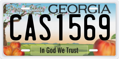 GA license plate CAS1569