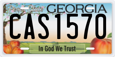 GA license plate CAS1570