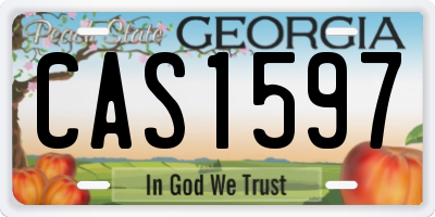 GA license plate CAS1597