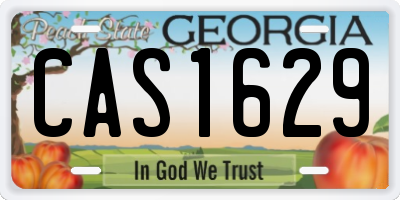 GA license plate CAS1629