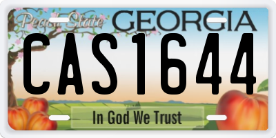 GA license plate CAS1644