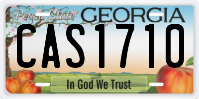 GA license plate CAS1710