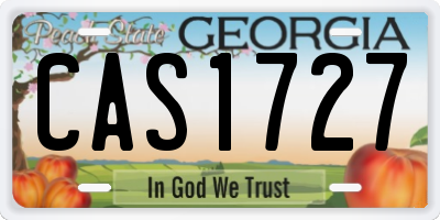 GA license plate CAS1727
