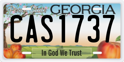 GA license plate CAS1737