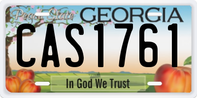 GA license plate CAS1761