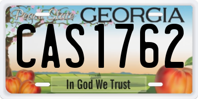 GA license plate CAS1762