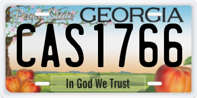 GA license plate CAS1766