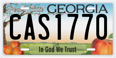 GA license plate CAS1770