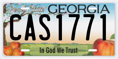 GA license plate CAS1771