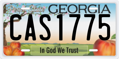 GA license plate CAS1775