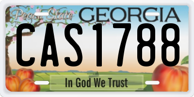 GA license plate CAS1788