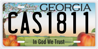 GA license plate CAS1811