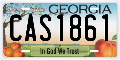 GA license plate CAS1861