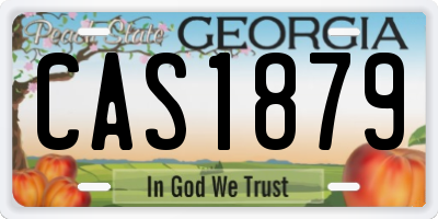GA license plate CAS1879