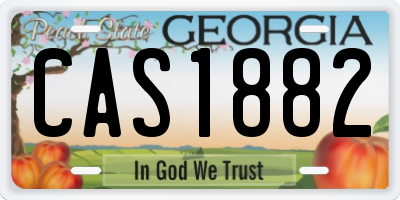 GA license plate CAS1882