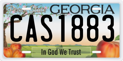 GA license plate CAS1883