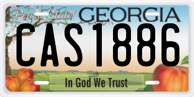 GA license plate CAS1886