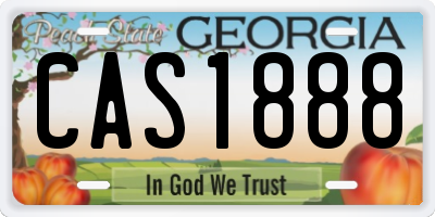 GA license plate CAS1888