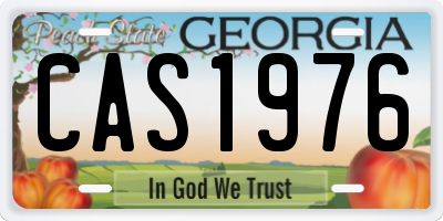 GA license plate CAS1976