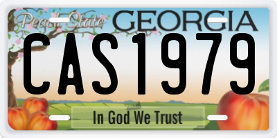 GA license plate CAS1979