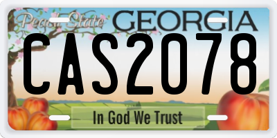 GA license plate CAS2078