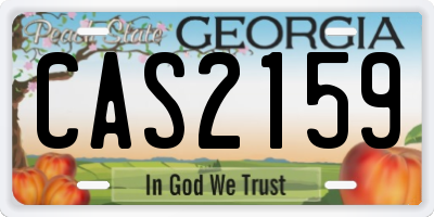 GA license plate CAS2159