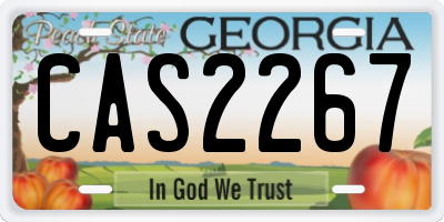 GA license plate CAS2267