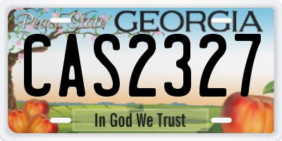 GA license plate CAS2327