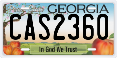 GA license plate CAS2360