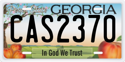 GA license plate CAS2370